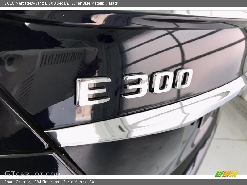 Lunar Blue Metallic / Black 2018 Mercedes-Benz E 300 Sedan