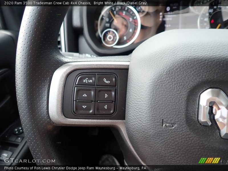 Bright White / Black/Diesel Gray 2020 Ram 3500 Tradesman Crew Cab 4x4 Chassis