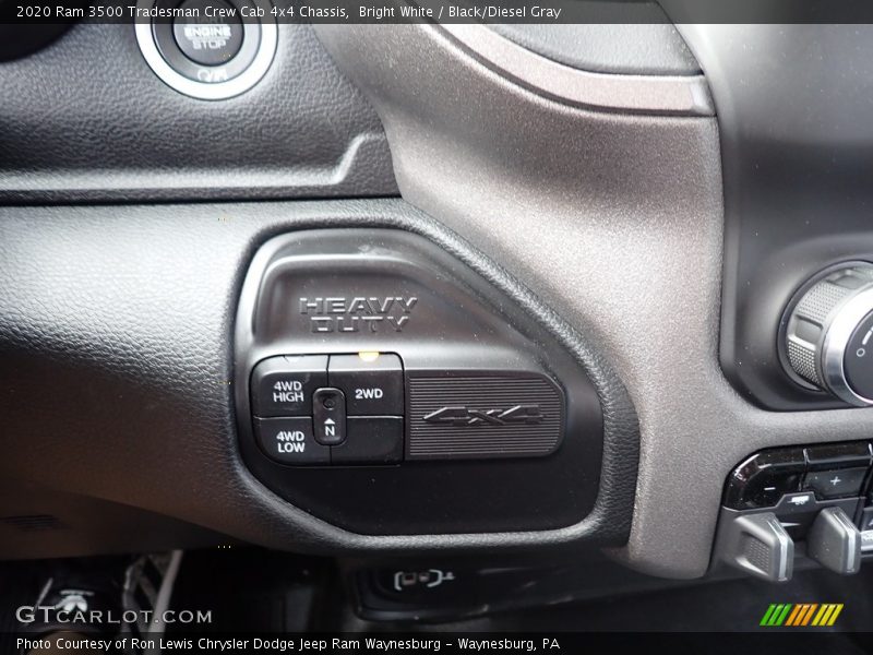 Bright White / Black/Diesel Gray 2020 Ram 3500 Tradesman Crew Cab 4x4 Chassis