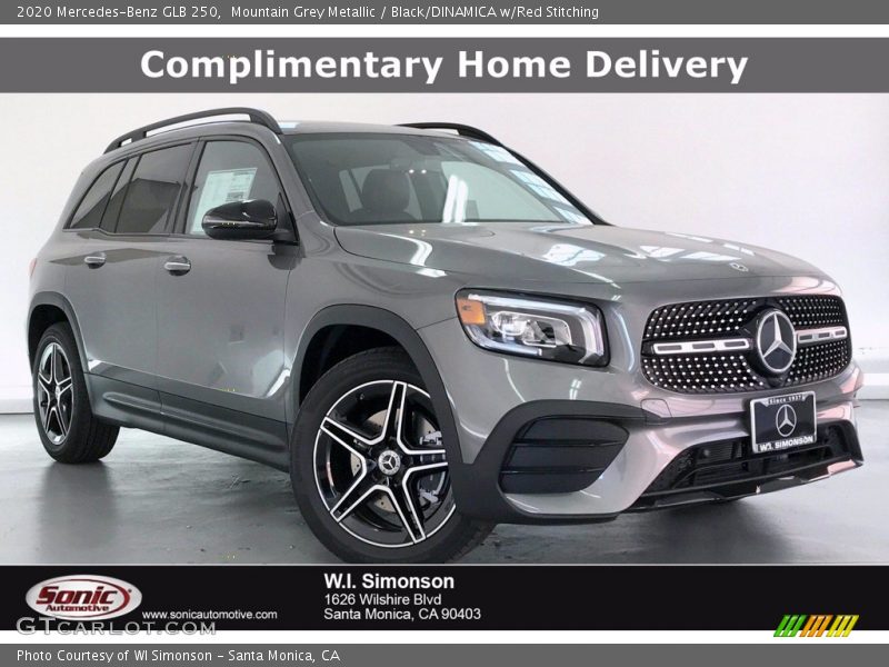 Mountain Grey Metallic / Black/DINAMICA w/Red Stitching 2020 Mercedes-Benz GLB 250