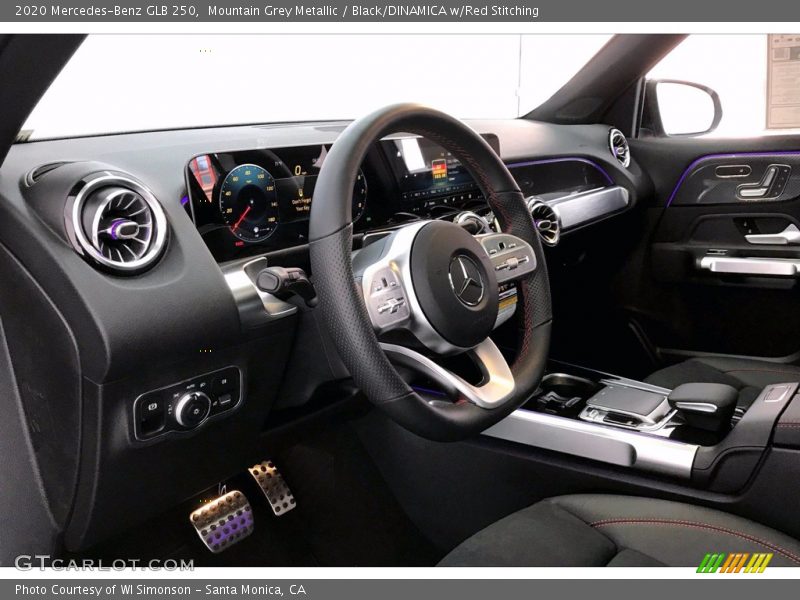 Mountain Grey Metallic / Black/DINAMICA w/Red Stitching 2020 Mercedes-Benz GLB 250