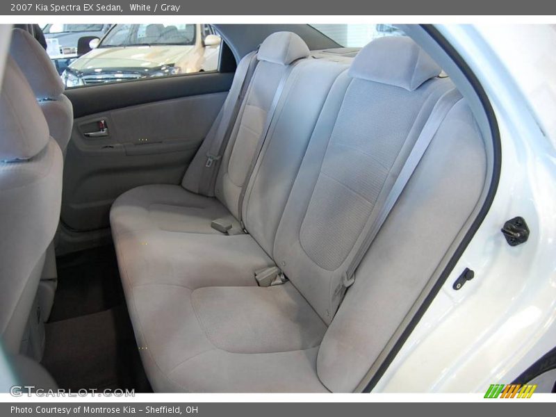 White / Gray 2007 Kia Spectra EX Sedan