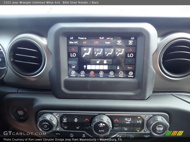 Billet Silver Metallic / Black 2020 Jeep Wrangler Unlimited Willys 4x4