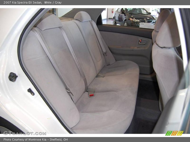 White / Gray 2007 Kia Spectra EX Sedan