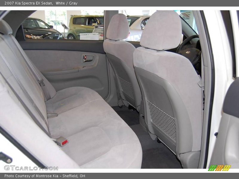 White / Gray 2007 Kia Spectra EX Sedan