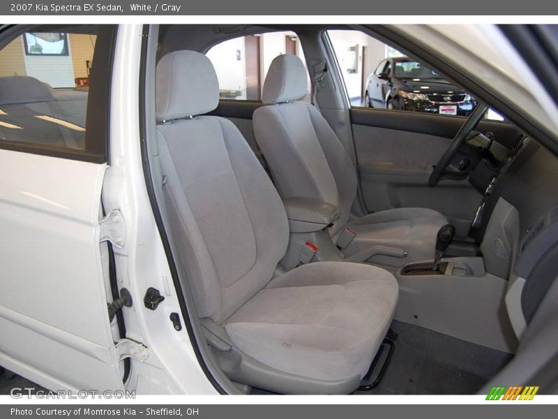 White / Gray 2007 Kia Spectra EX Sedan