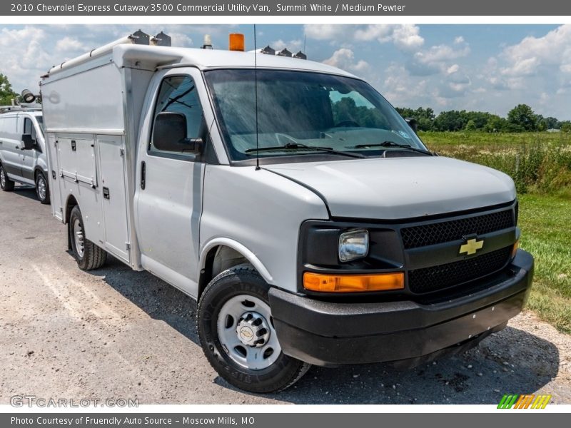 Summit White / Medium Pewter 2010 Chevrolet Express Cutaway 3500 Commercial Utility Van