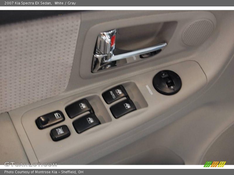 White / Gray 2007 Kia Spectra EX Sedan
