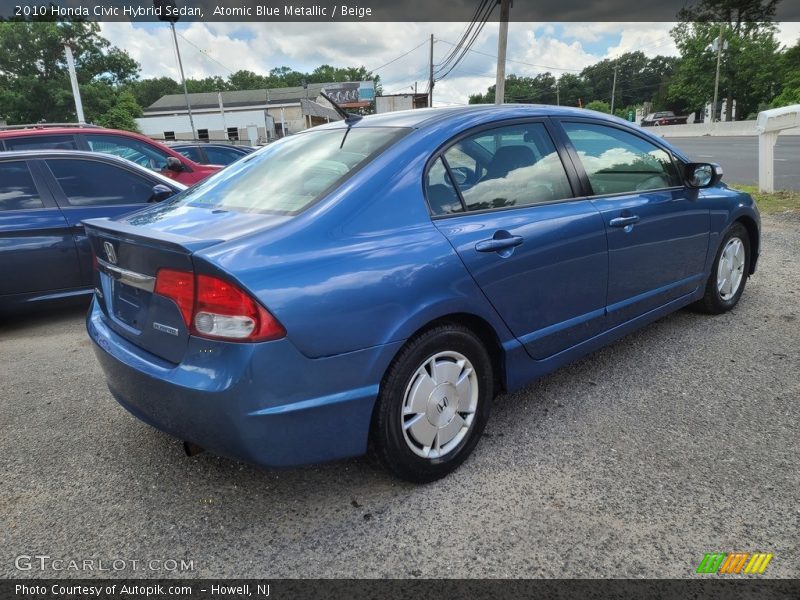 Atomic Blue Metallic / Beige 2010 Honda Civic Hybrid Sedan
