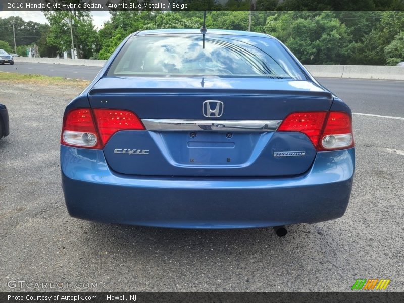 Atomic Blue Metallic / Beige 2010 Honda Civic Hybrid Sedan