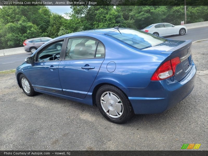 Atomic Blue Metallic / Beige 2010 Honda Civic Hybrid Sedan