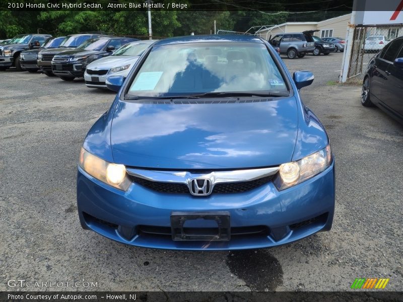 Atomic Blue Metallic / Beige 2010 Honda Civic Hybrid Sedan