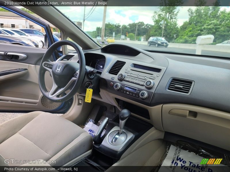 Atomic Blue Metallic / Beige 2010 Honda Civic Hybrid Sedan