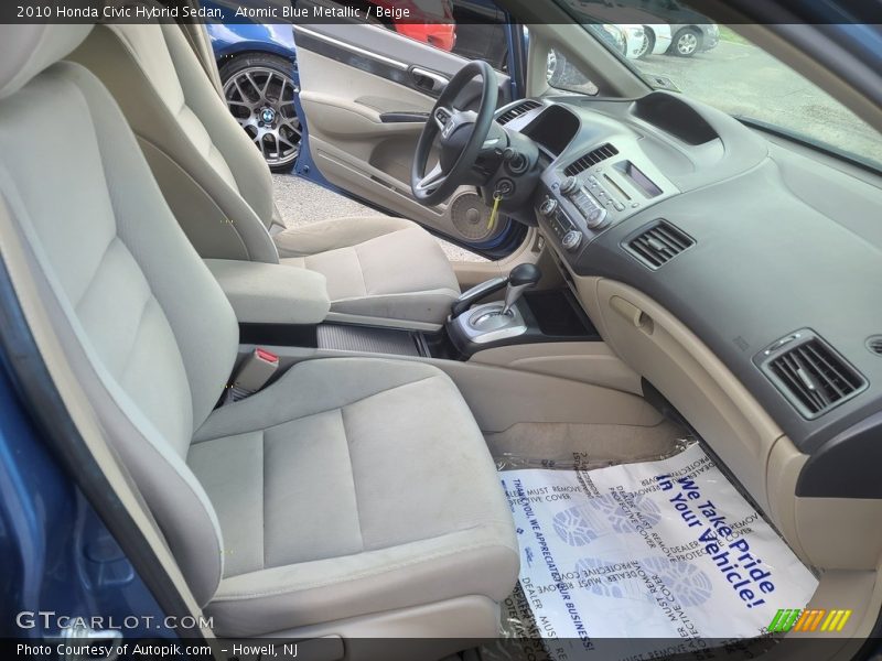 Atomic Blue Metallic / Beige 2010 Honda Civic Hybrid Sedan
