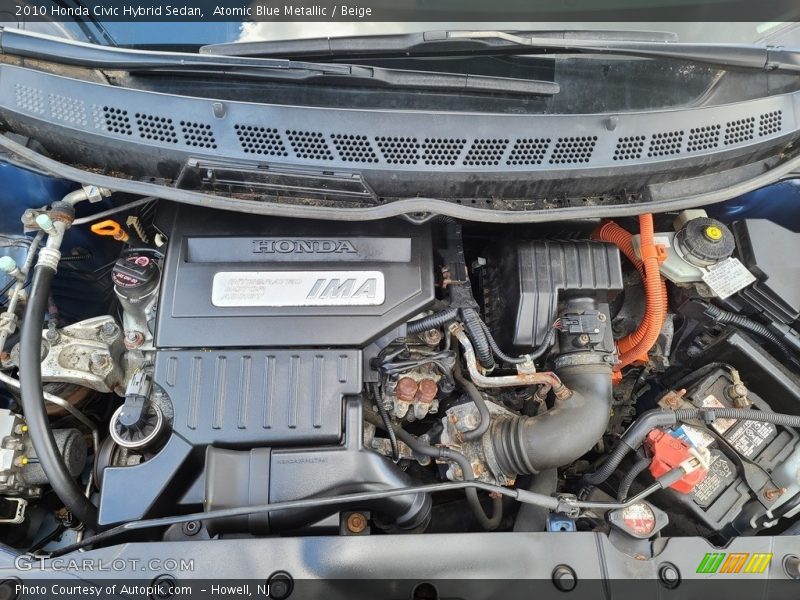Atomic Blue Metallic / Beige 2010 Honda Civic Hybrid Sedan