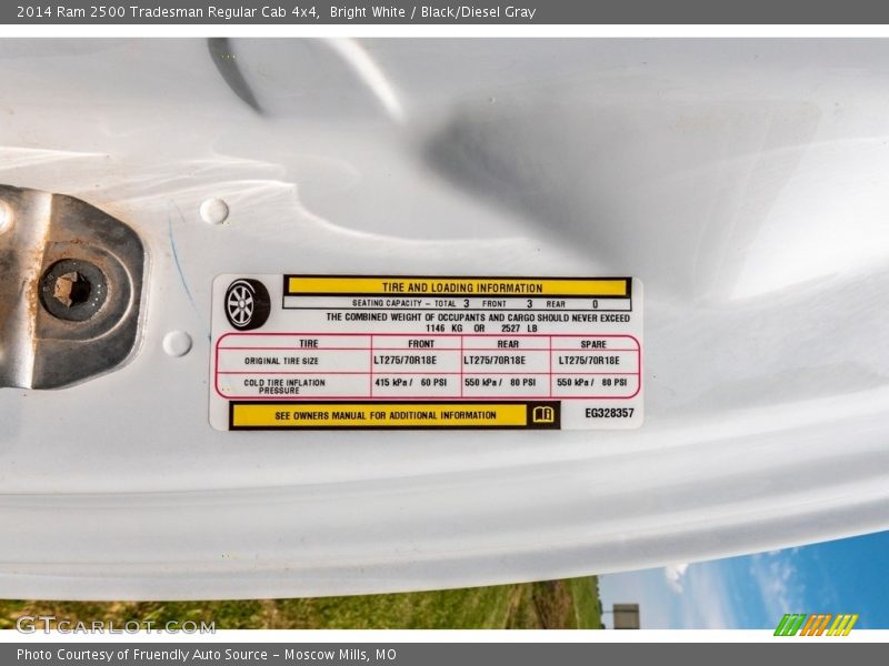 Bright White / Black/Diesel Gray 2014 Ram 2500 Tradesman Regular Cab 4x4
