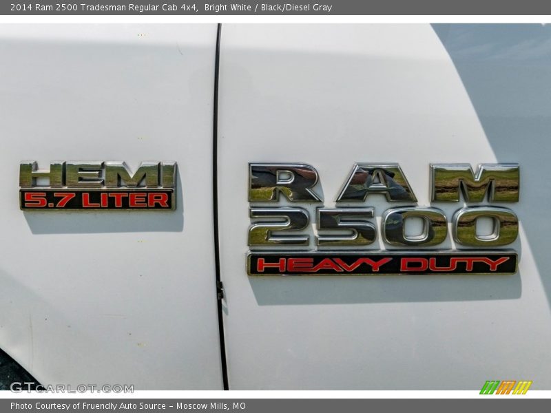 Bright White / Black/Diesel Gray 2014 Ram 2500 Tradesman Regular Cab 4x4
