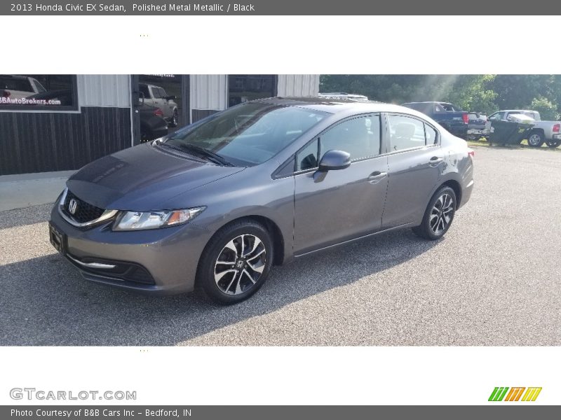Polished Metal Metallic / Black 2013 Honda Civic EX Sedan