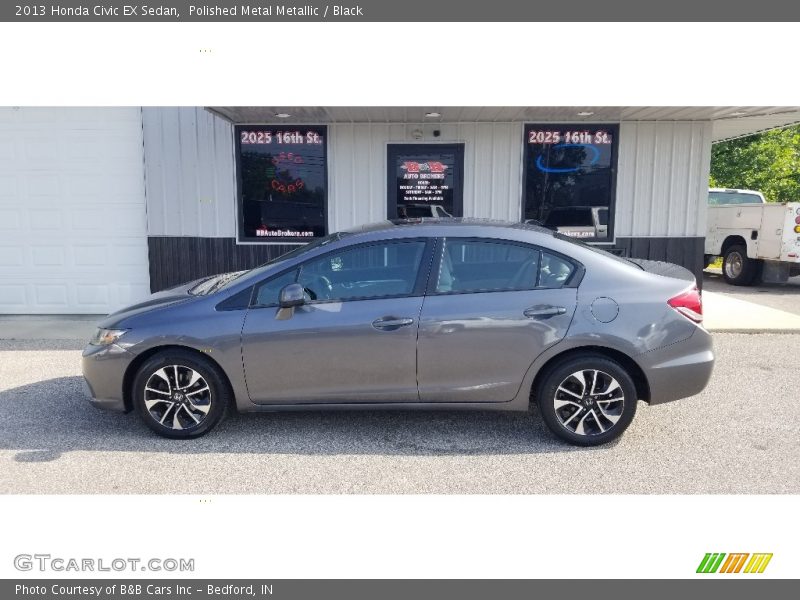 Polished Metal Metallic / Black 2013 Honda Civic EX Sedan