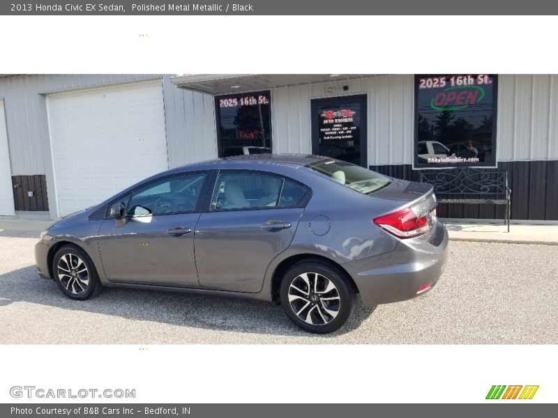 Polished Metal Metallic / Black 2013 Honda Civic EX Sedan