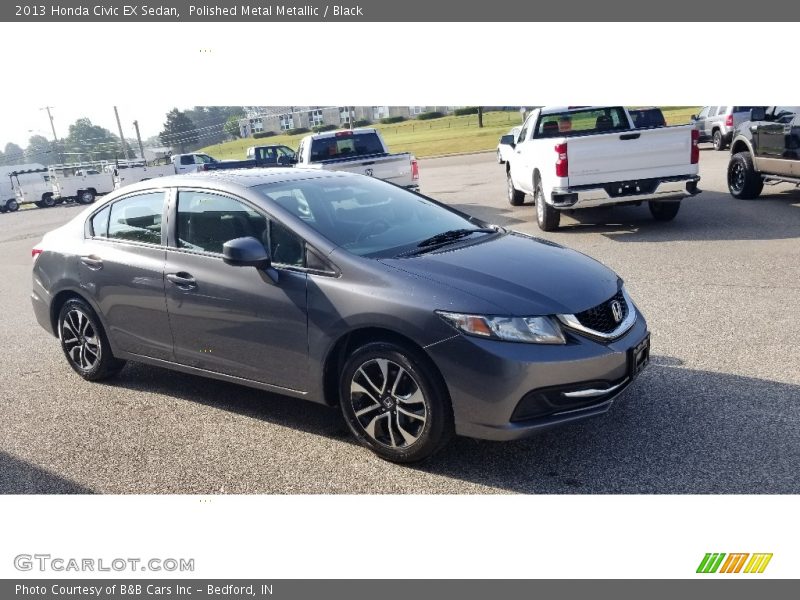 Polished Metal Metallic / Black 2013 Honda Civic EX Sedan