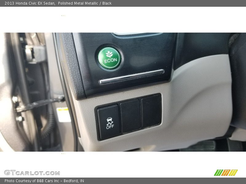 Polished Metal Metallic / Black 2013 Honda Civic EX Sedan