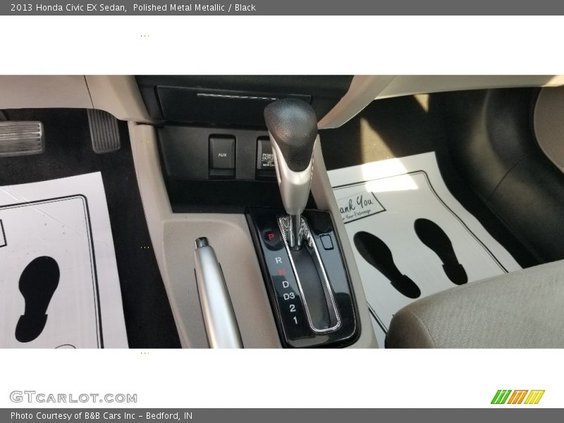 Polished Metal Metallic / Black 2013 Honda Civic EX Sedan