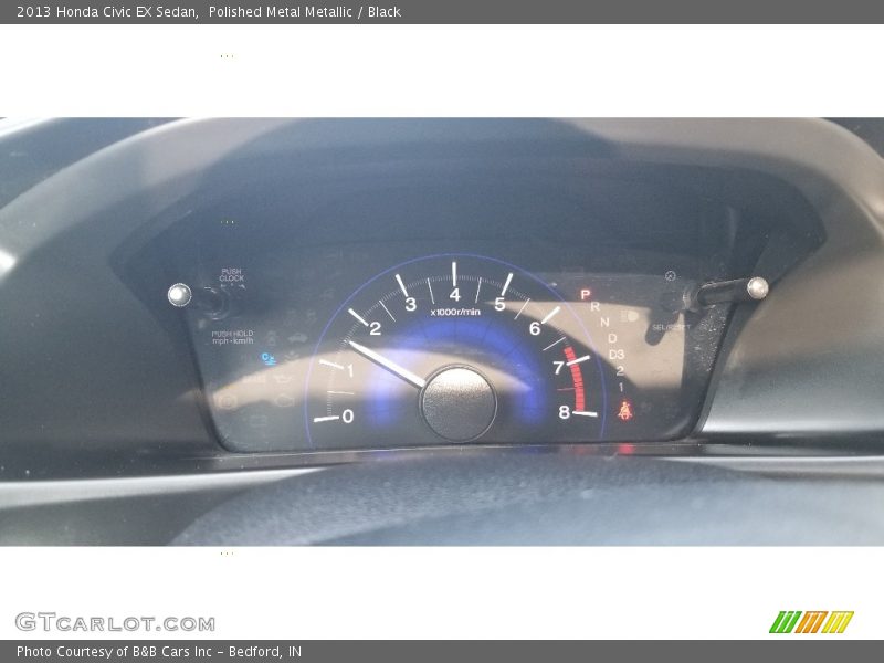 Polished Metal Metallic / Black 2013 Honda Civic EX Sedan