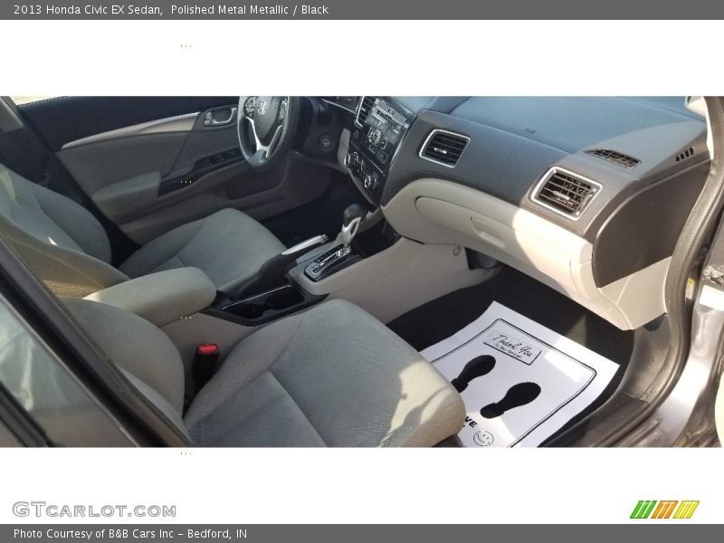 Polished Metal Metallic / Black 2013 Honda Civic EX Sedan