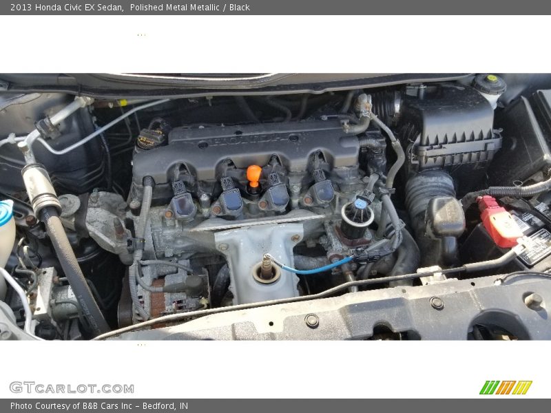 Polished Metal Metallic / Black 2013 Honda Civic EX Sedan