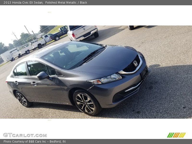 Polished Metal Metallic / Black 2013 Honda Civic EX Sedan