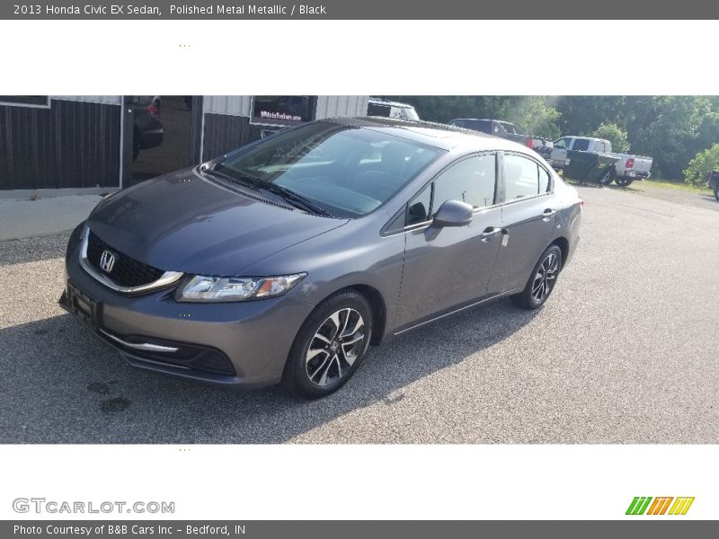 Polished Metal Metallic / Black 2013 Honda Civic EX Sedan