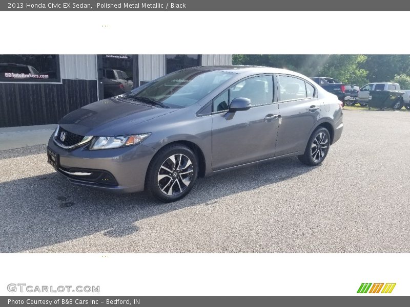 Polished Metal Metallic / Black 2013 Honda Civic EX Sedan