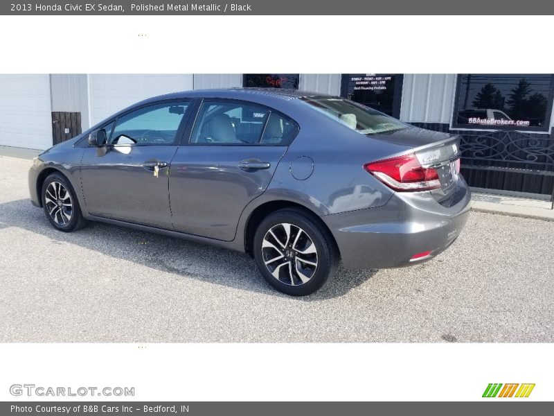 Polished Metal Metallic / Black 2013 Honda Civic EX Sedan