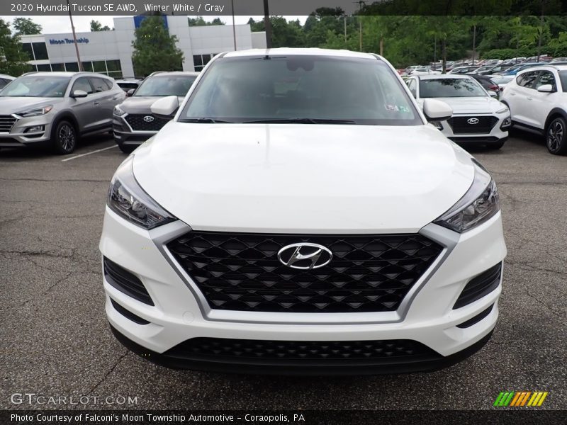 Winter White / Gray 2020 Hyundai Tucson SE AWD