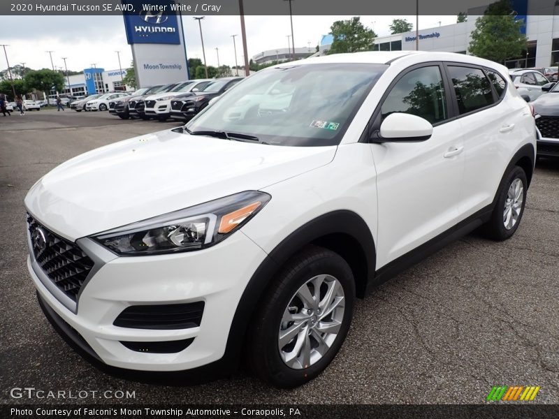 Winter White / Gray 2020 Hyundai Tucson SE AWD