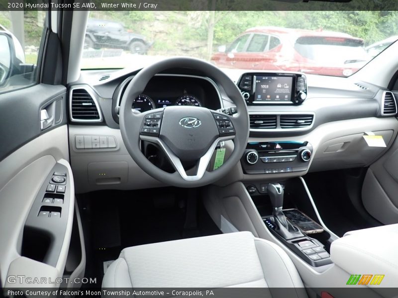 Winter White / Gray 2020 Hyundai Tucson SE AWD