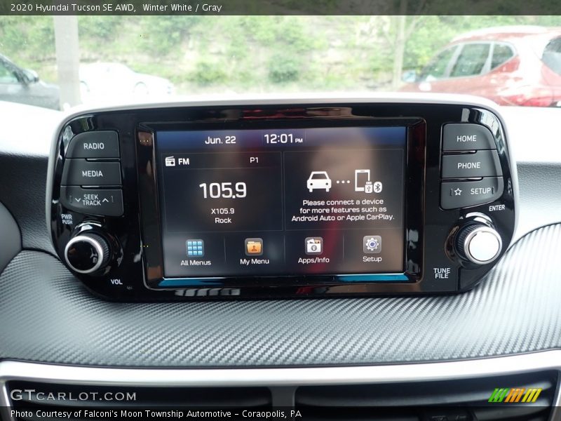 Winter White / Gray 2020 Hyundai Tucson SE AWD