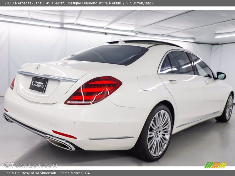 designo Diamond White Metallic / Nut Brown/Black 2020 Mercedes-Benz S 450 Sedan
