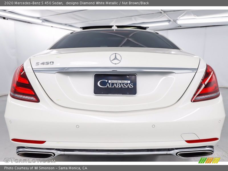 designo Diamond White Metallic / Nut Brown/Black 2020 Mercedes-Benz S 450 Sedan