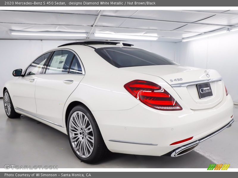 designo Diamond White Metallic / Nut Brown/Black 2020 Mercedes-Benz S 450 Sedan
