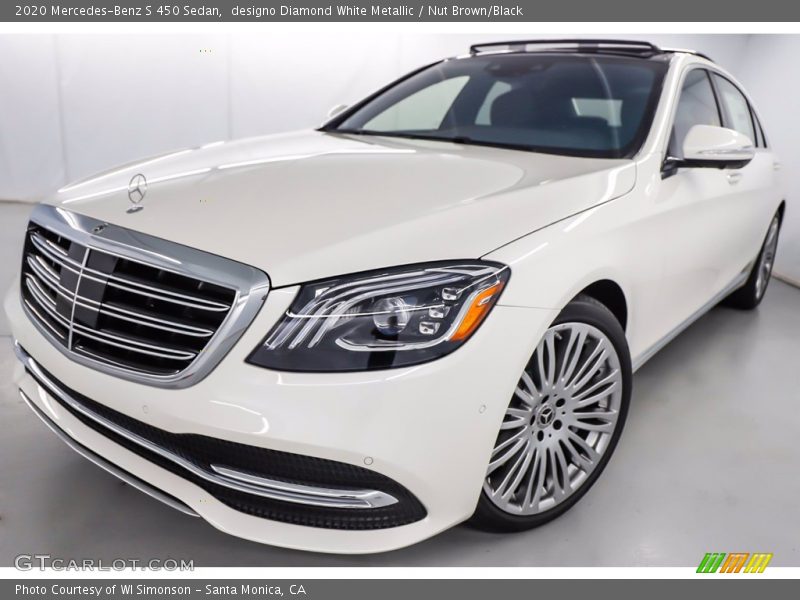 designo Diamond White Metallic / Nut Brown/Black 2020 Mercedes-Benz S 450 Sedan