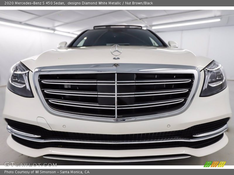 designo Diamond White Metallic / Nut Brown/Black 2020 Mercedes-Benz S 450 Sedan