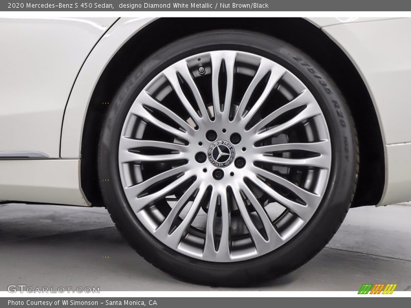 designo Diamond White Metallic / Nut Brown/Black 2020 Mercedes-Benz S 450 Sedan