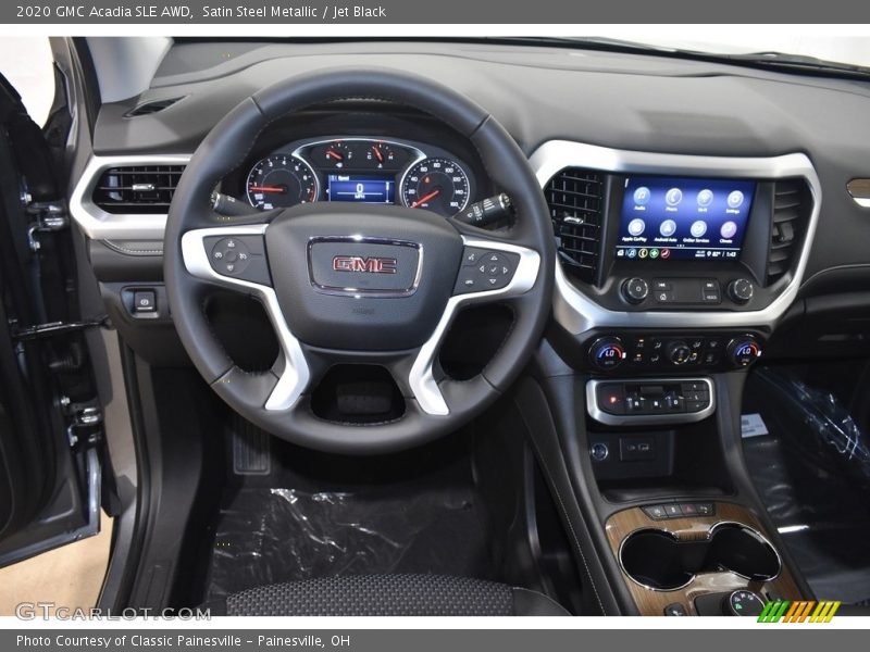 Satin Steel Metallic / Jet Black 2020 GMC Acadia SLE AWD