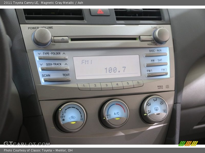 Magnetic Gray Metallic / Ash 2011 Toyota Camry LE