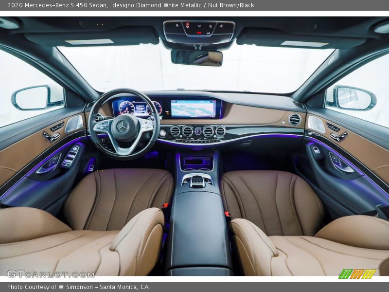 designo Diamond White Metallic / Nut Brown/Black 2020 Mercedes-Benz S 450 Sedan