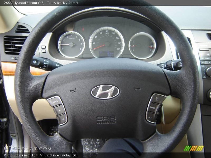 Ebony Black / Camel 2009 Hyundai Sonata GLS