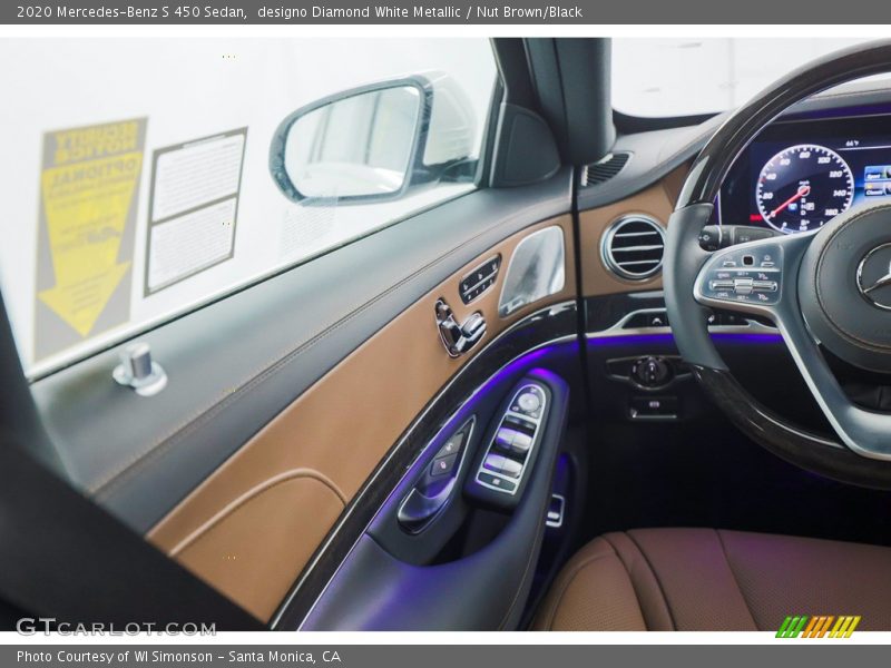 designo Diamond White Metallic / Nut Brown/Black 2020 Mercedes-Benz S 450 Sedan