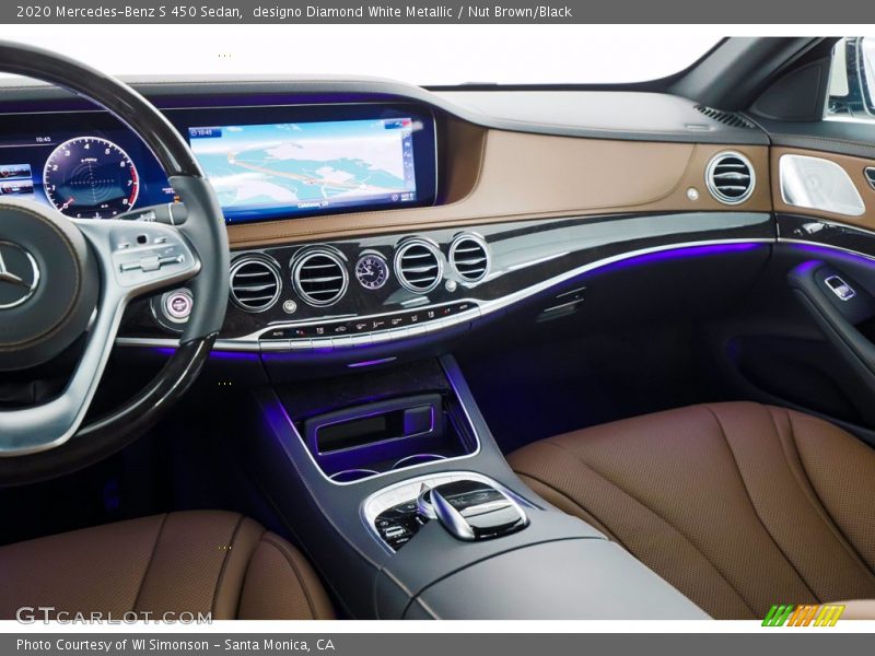designo Diamond White Metallic / Nut Brown/Black 2020 Mercedes-Benz S 450 Sedan